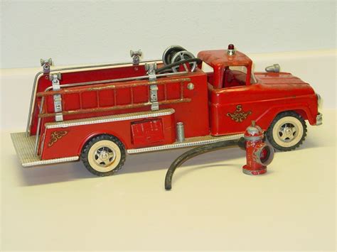 vintage diecast metal firetrucks fire enine in box|Vintage Toy Metal Fire Trucks for sale .